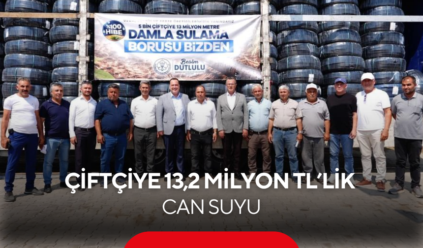 Manisa Büyükşehir’den çiftçiye dev destek! 13,2 milyon TL’lik damla sulama hamlesi...