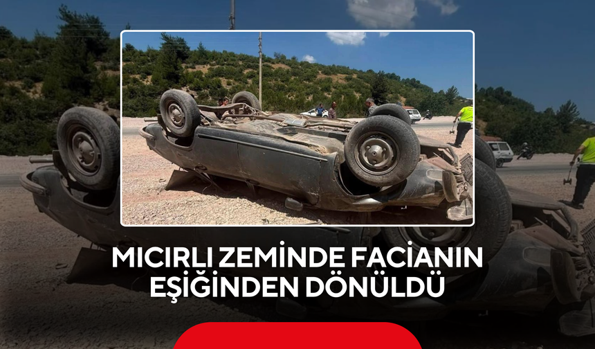 Mıcırlı zeminde facianın eşiğinden dönüldü