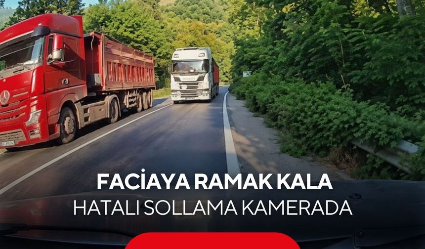 Ölümden saniyelerle kurtuldu! Kamyonla kafa kafaya gelmekten son anda kurtuldu