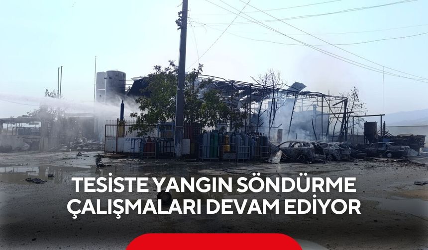 Tesiste yangın söndürme çalışmaları devam ediyor