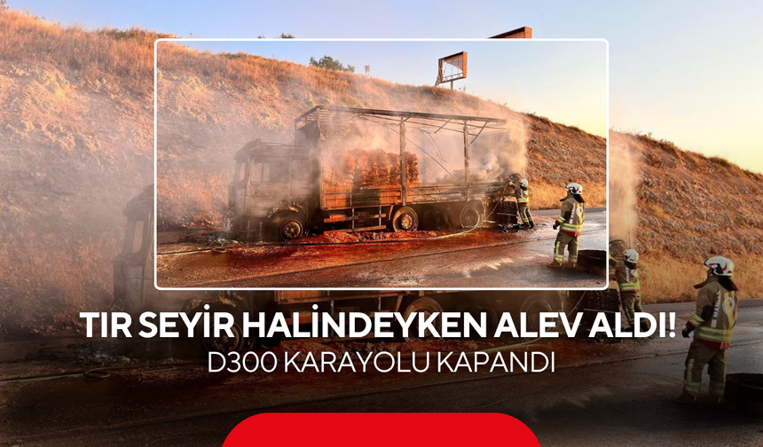 TIR Seyir Halindeyken Alev Aldı! D300 Karayolu Kapandı