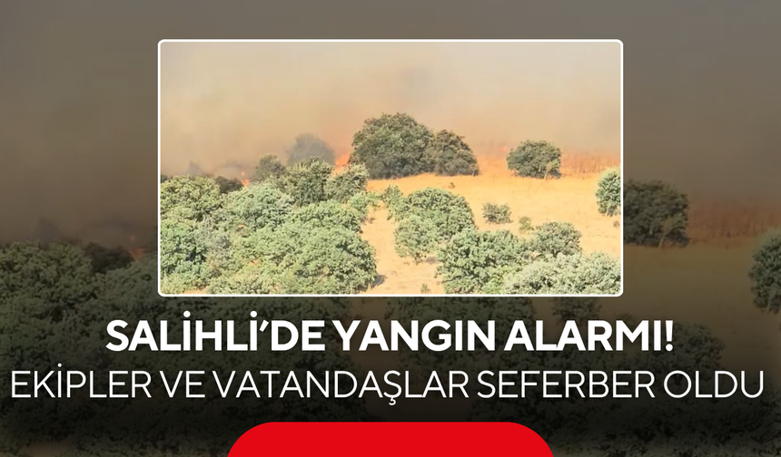 Salihli’de Yangın Alarmı! Ekipler ve Vatandaşlar Seferber Oldu
