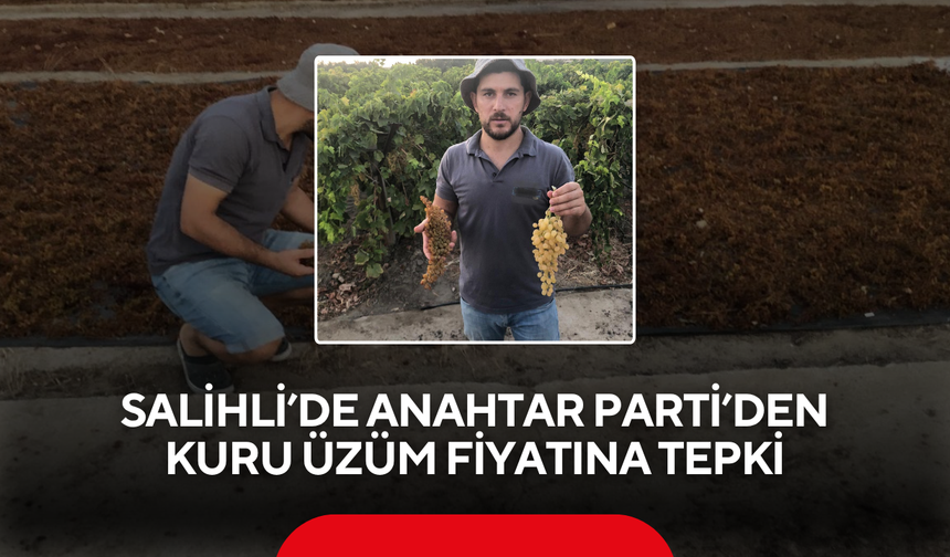 Salihli’de Anahtar Parti’den Kuru Üzüm Fiyatına Tepki