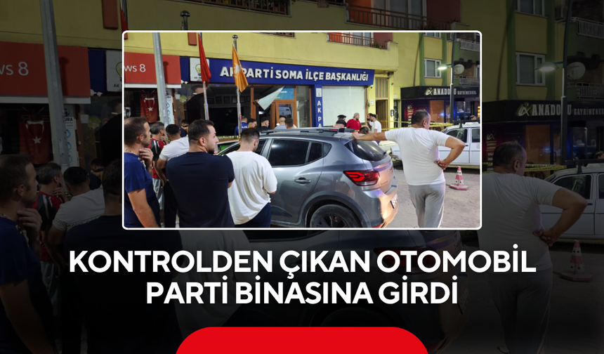 Kontrolden Çıkan Otomobil Parti Binasına Girdi