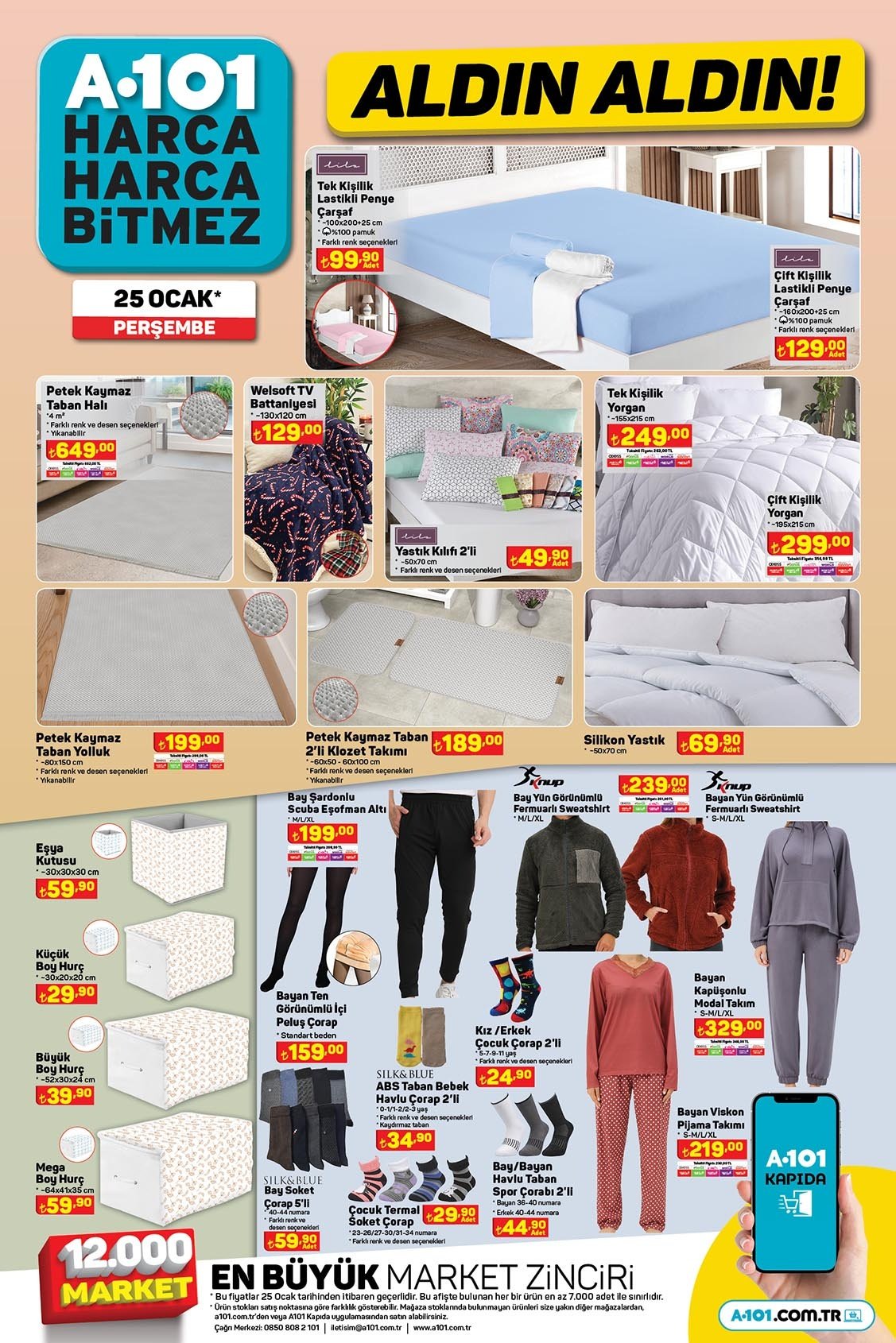 A101 Ten Gornumlu Ici Sardonlu Corap 25 Ocak