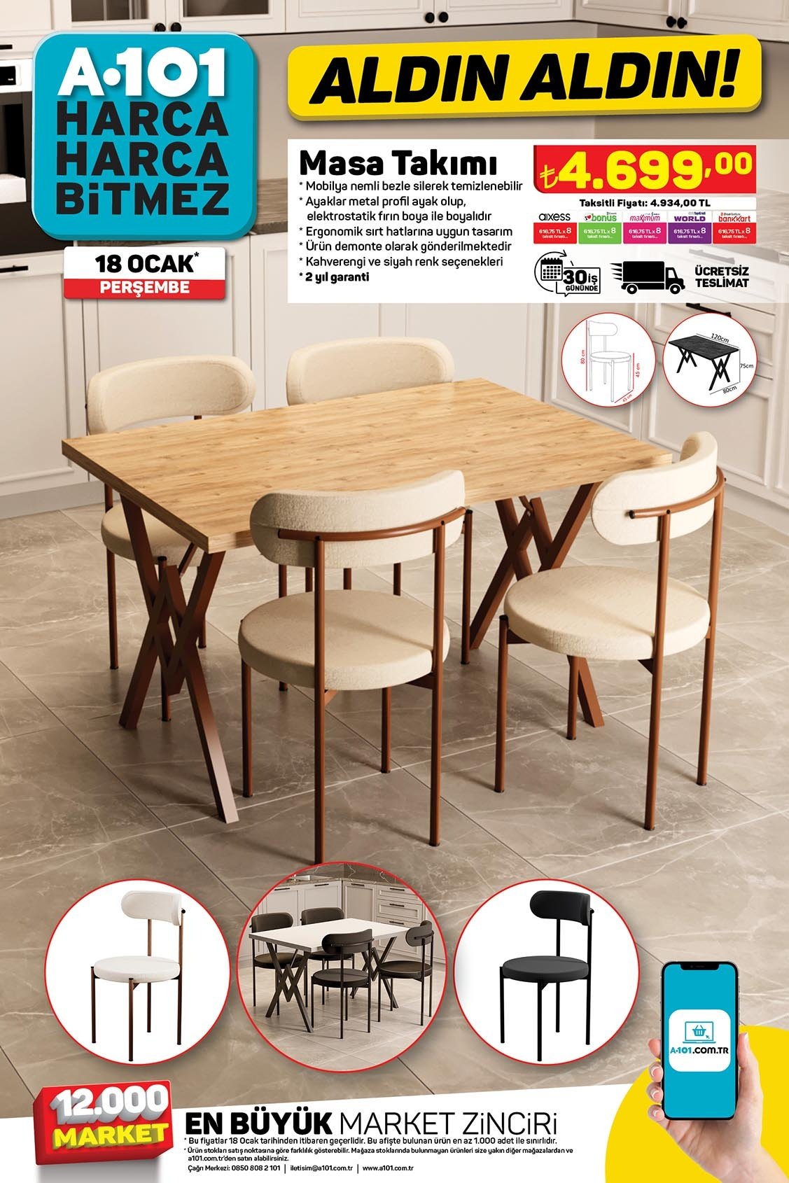 A101 Yemek Masasi 18 Ocak