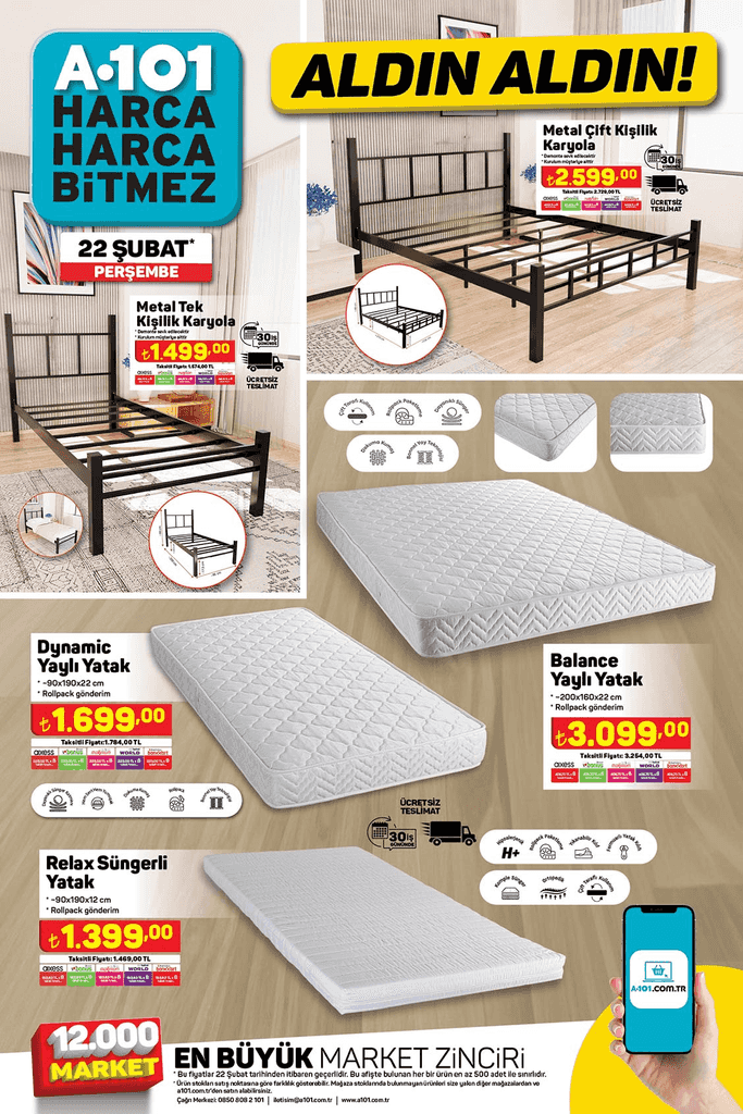 A101 Katalog Yatak 22 Subat