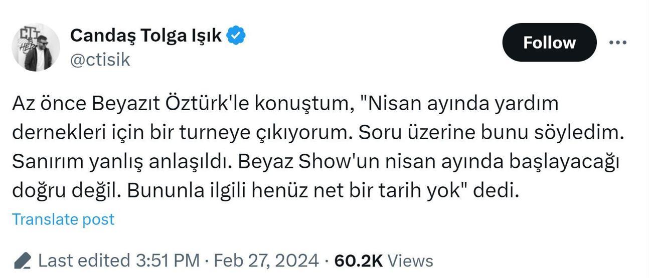 Beyaz Show Candas Tolga