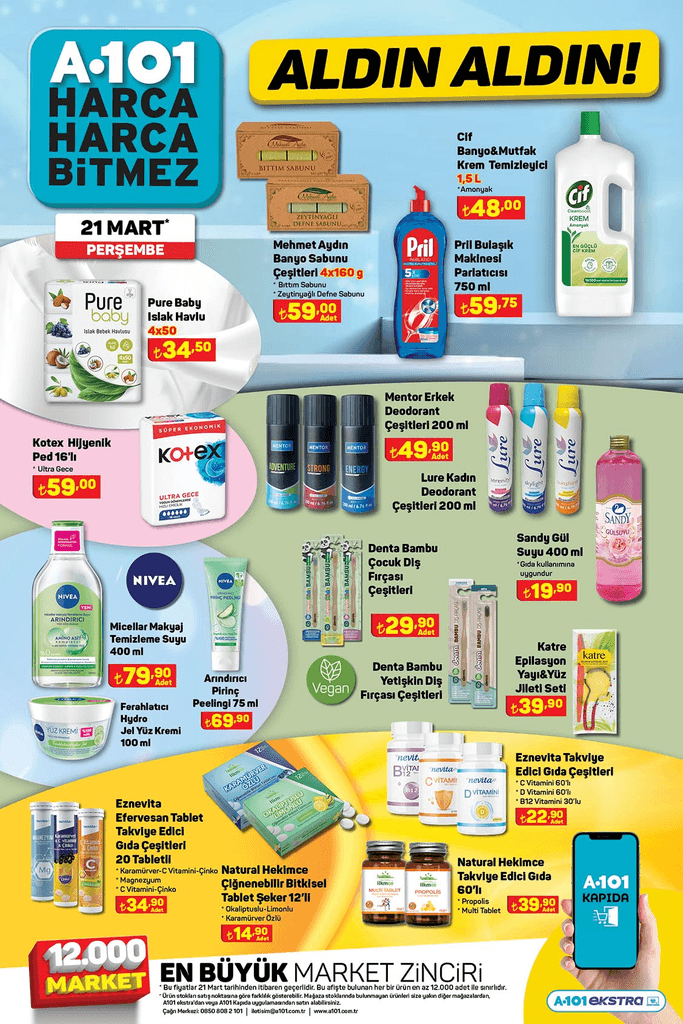 A101 Indirimli Urunler 21 Mart Persembe