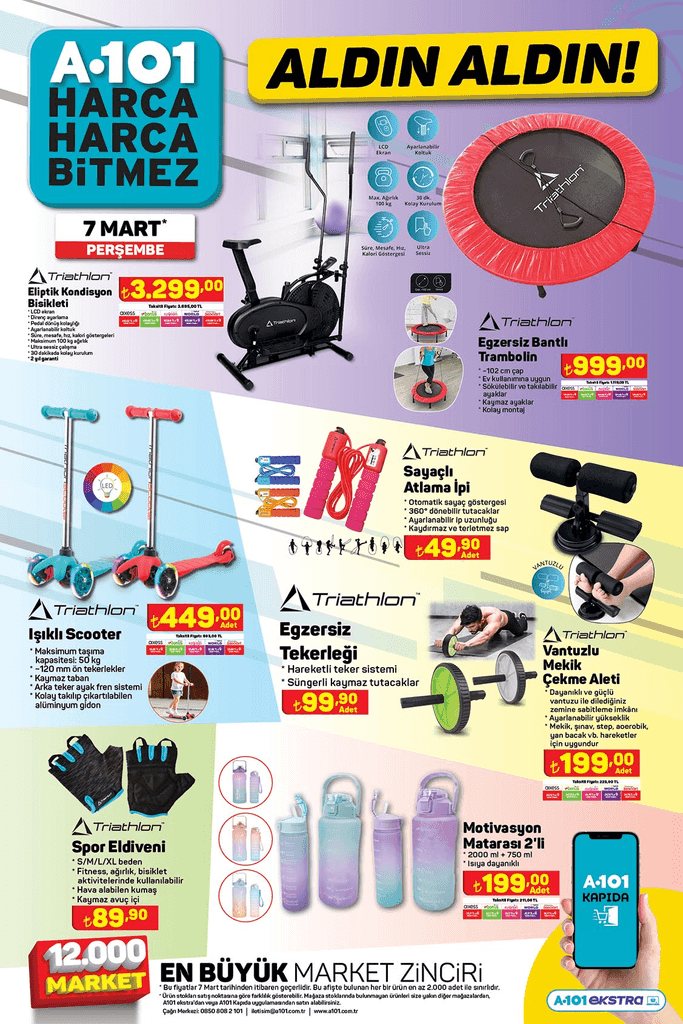 A101 Indirimli Urunler Spor Urunleri 7 Mart