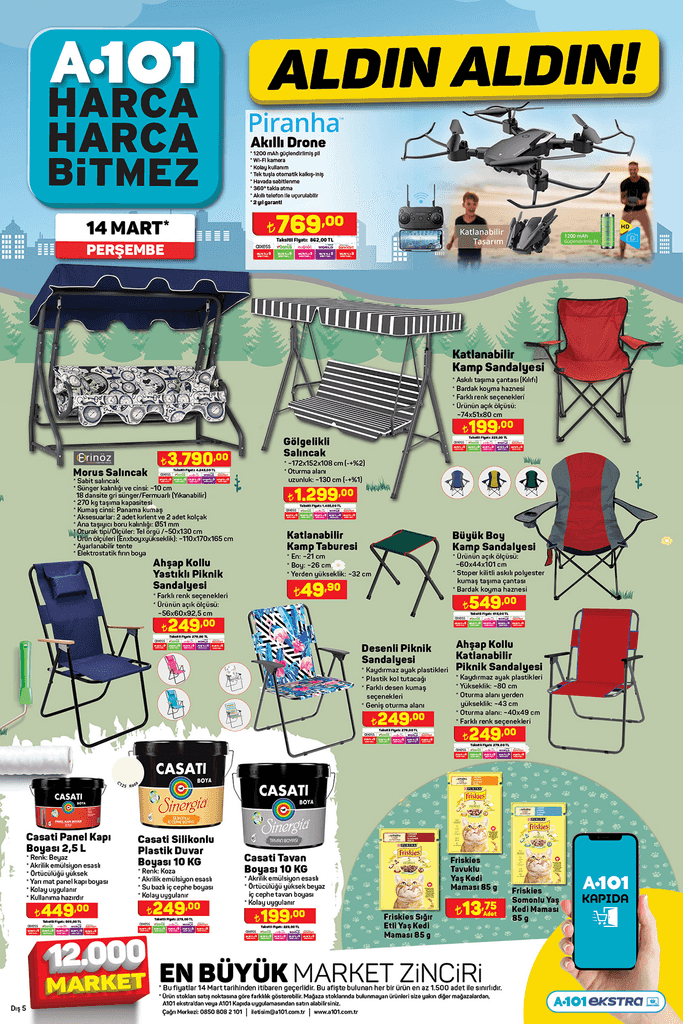 A101 Kamp Sandalyeleri 14 Mart Katalog