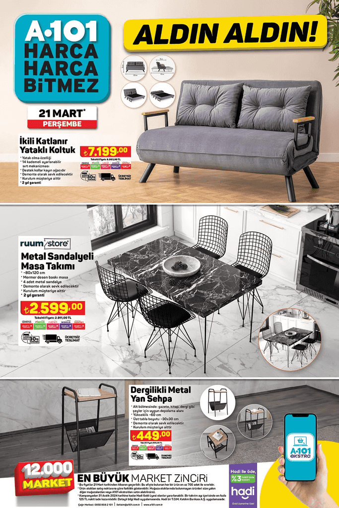 A101 Koltuk 21 Mart Persembe