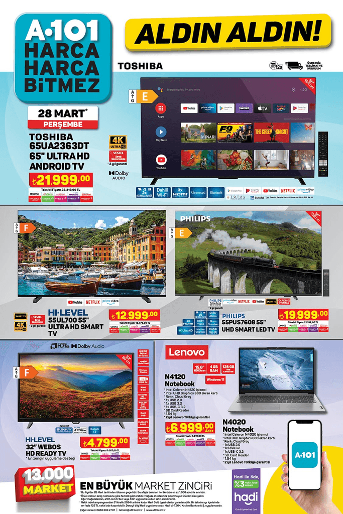 A101 Televizyon 28 Mart Persembe