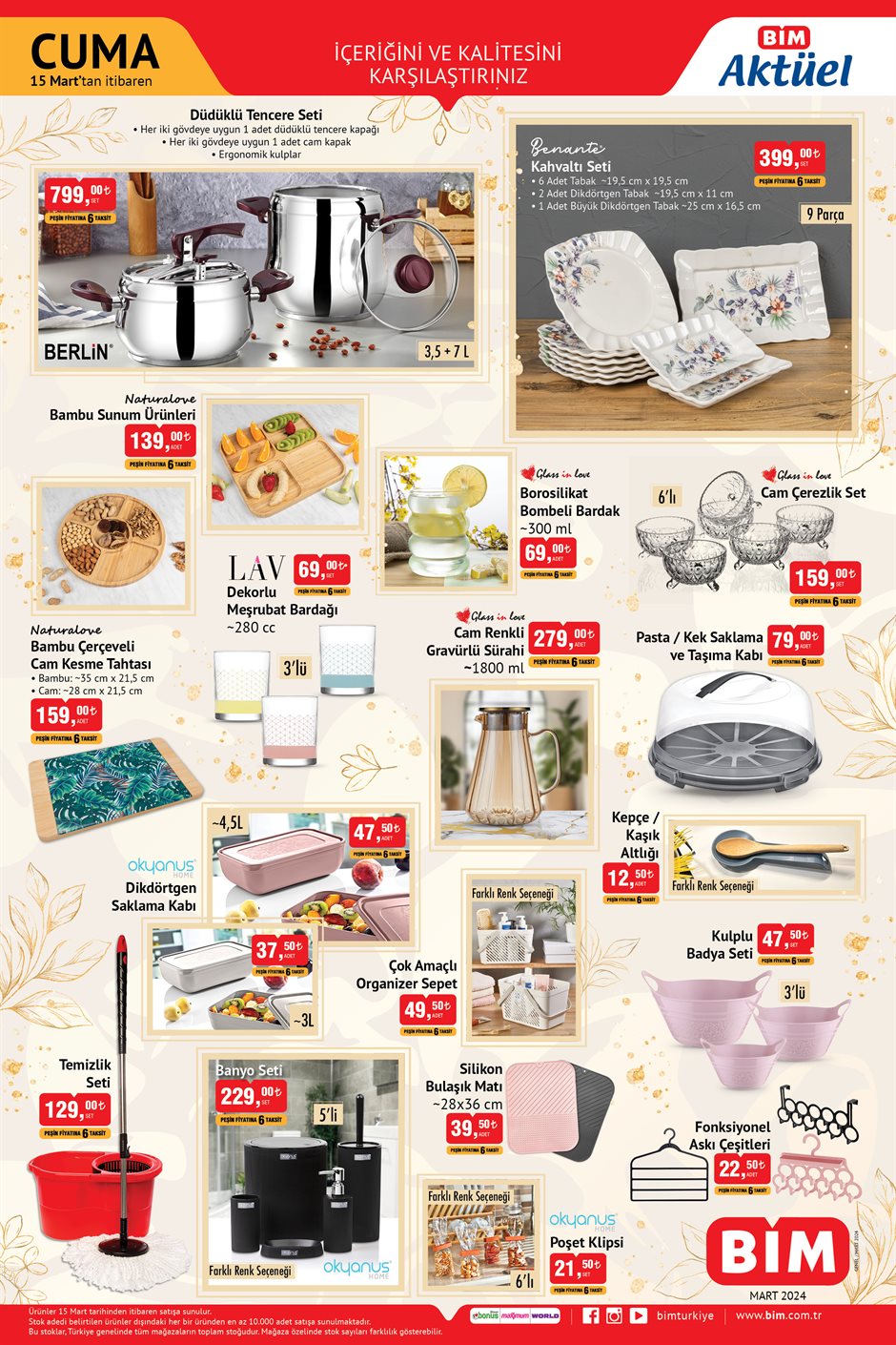 Bim Aktuel Mutfak Urunleri 15 Mart Cuma
