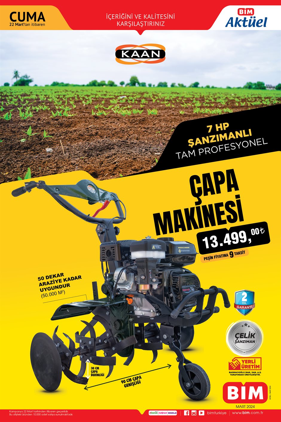 Bim Capa Makinesi 22 Mart Cuma