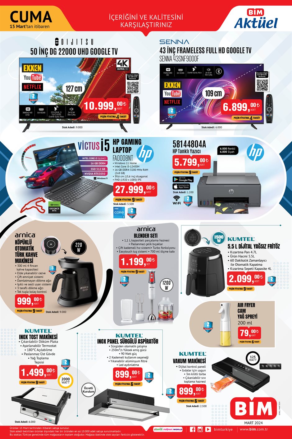 Bim Televizyon Blender Seti 15 Mart Cuma