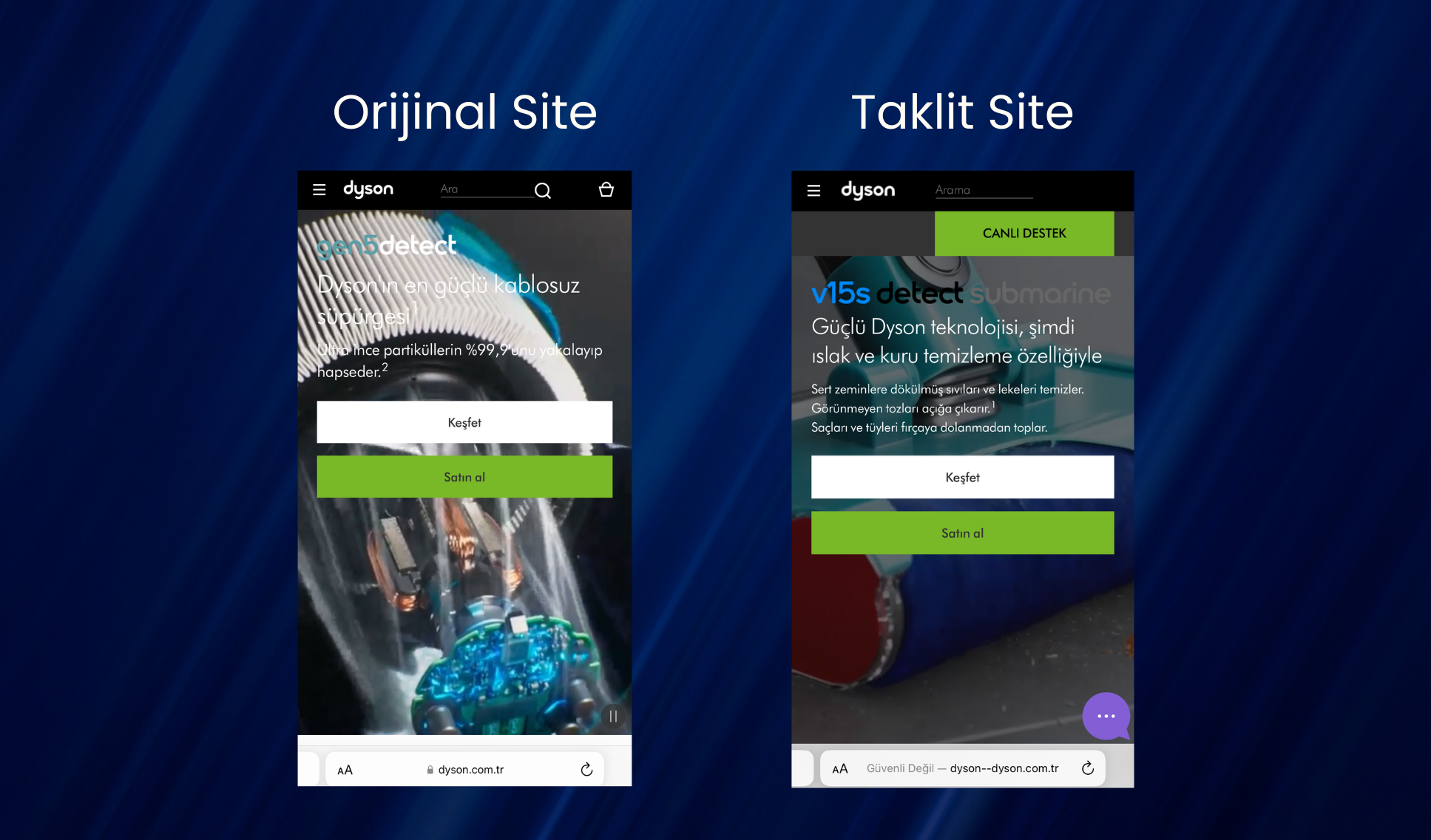 Dyson Dolandirici Sayfa