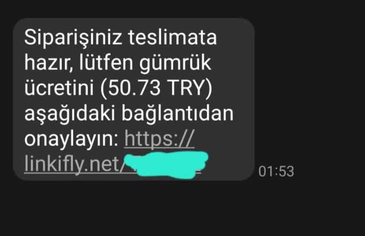 Sms Gumruk Vergisi Dolandircilik