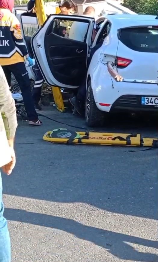 Bariyerlerden Kopan Demir Bacagina Saplandi (5)