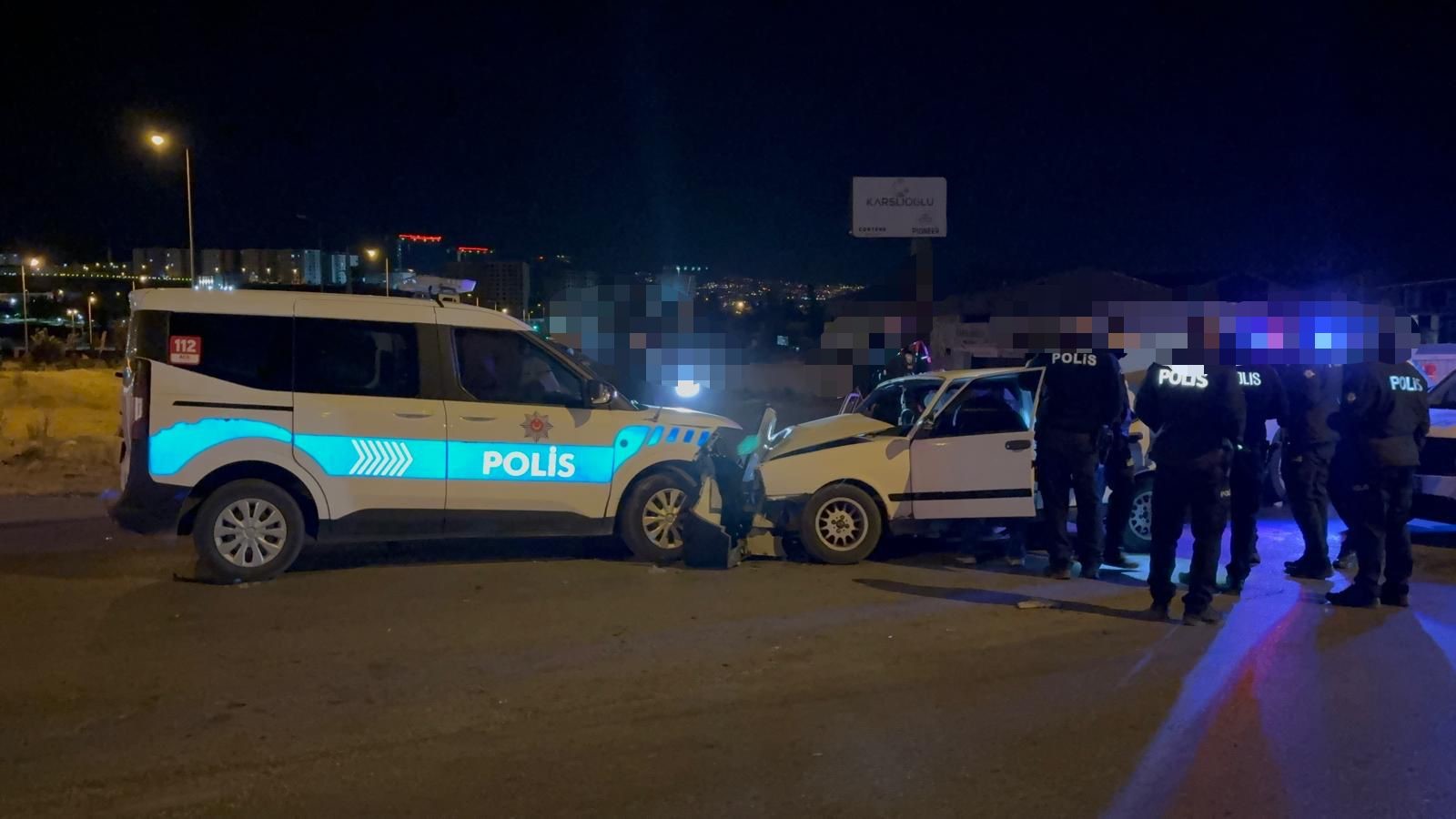 Polisi Tehdit Eden Sürücü Ekip Otosuna Çarptı 2 Polis Yaralı (2)
