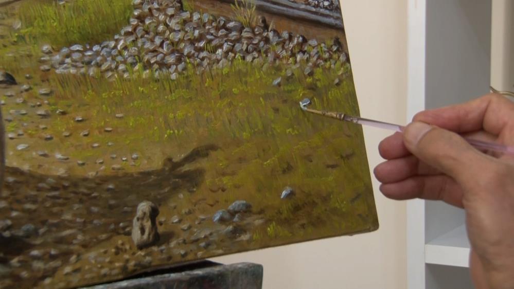 Emekli Istasyon Sefi Arif Sayyar Tren Sevgisini Yagliboya Tablolarinda Yasatiyor (5)