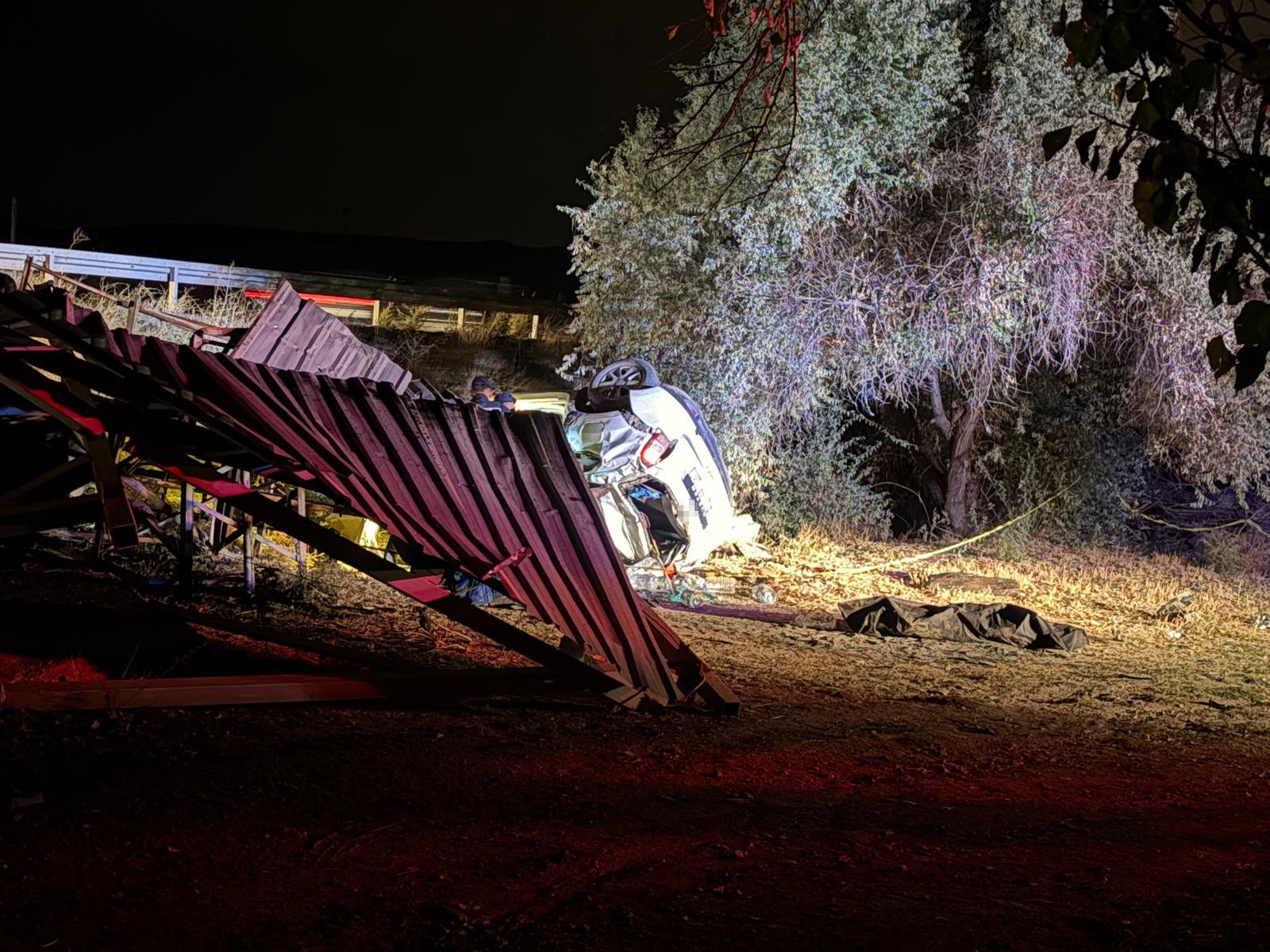 Korkunç Kaza! Takla Atan Otomobil Hurdaya Döndü; 1 Ölü, 2 Yaralı (6)