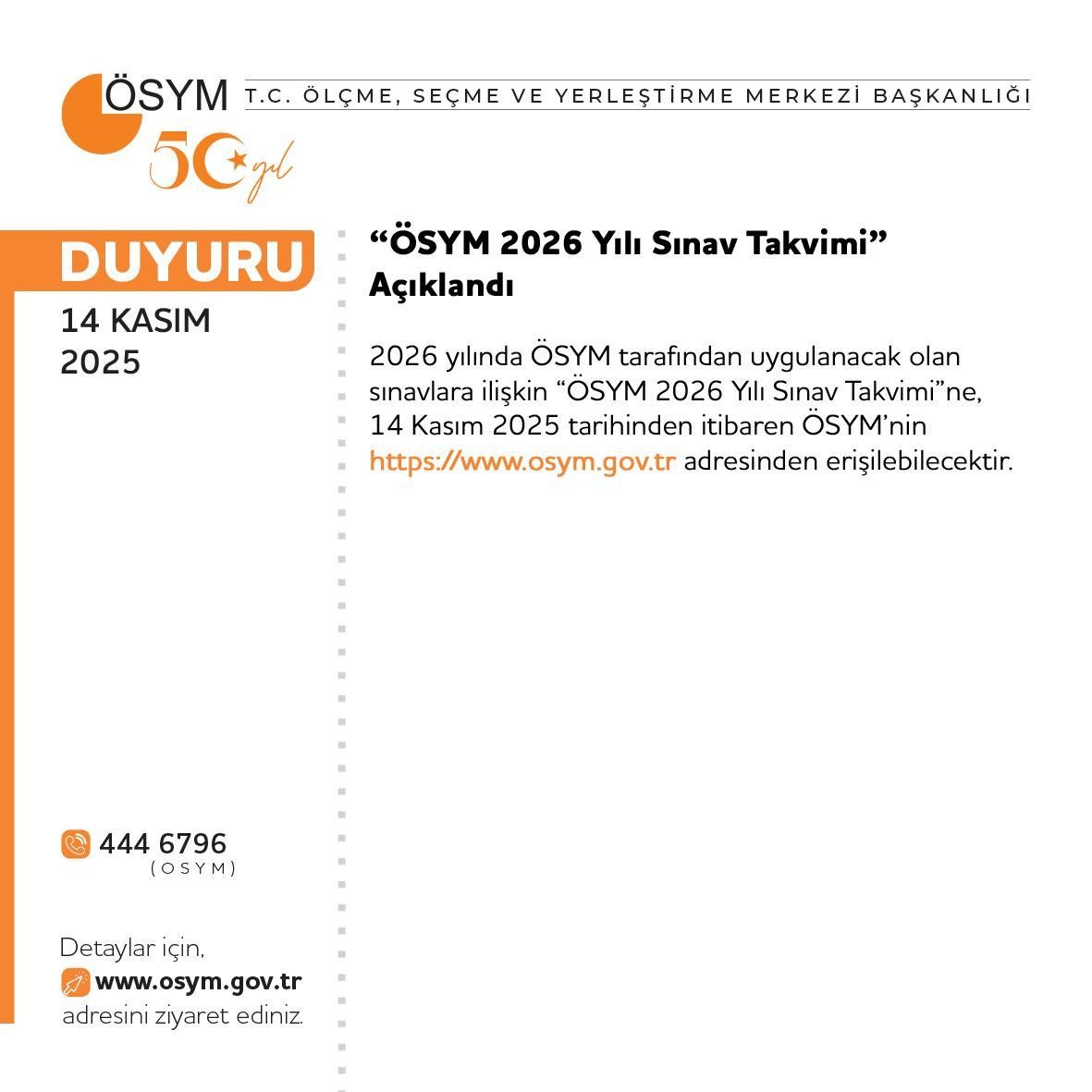 2026 Sınav Maratonu Başlıyor! İşte Yks, Kpss, Dgs Ve Msü Tarihleri (2)