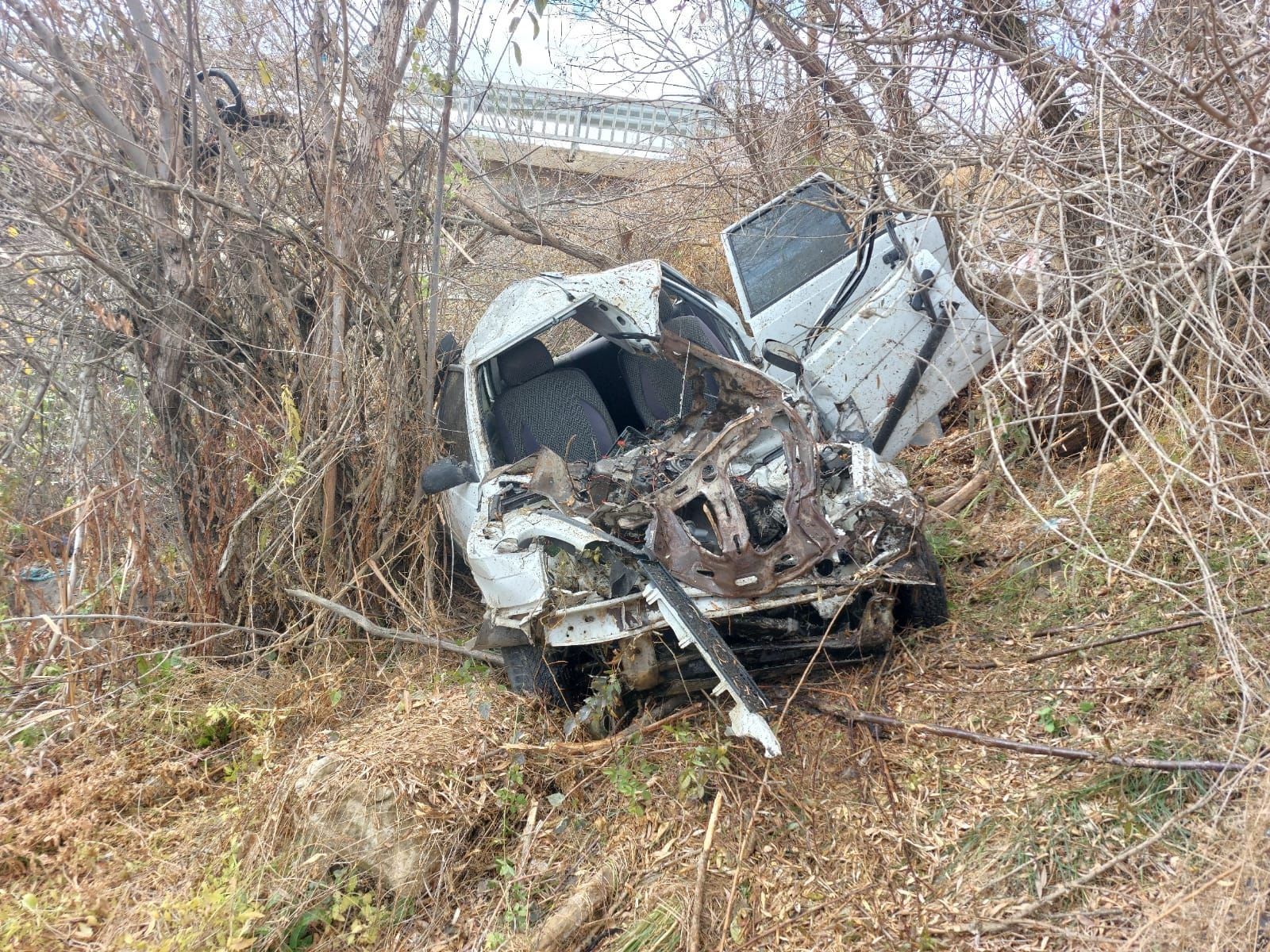 Anne Oğulun Yolculuğu Faciayla Bitti! Uçuruma Yuvarlanan Otomobilde Can Pazarı (4)