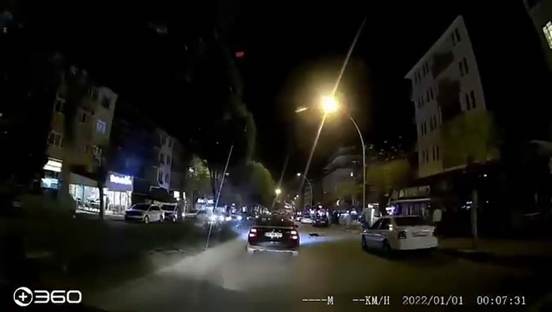 Surucu Fark Etmedi Kamera Kaydetti Kedi Otomobilin Altinda Kalarak Telef Oldu (2)