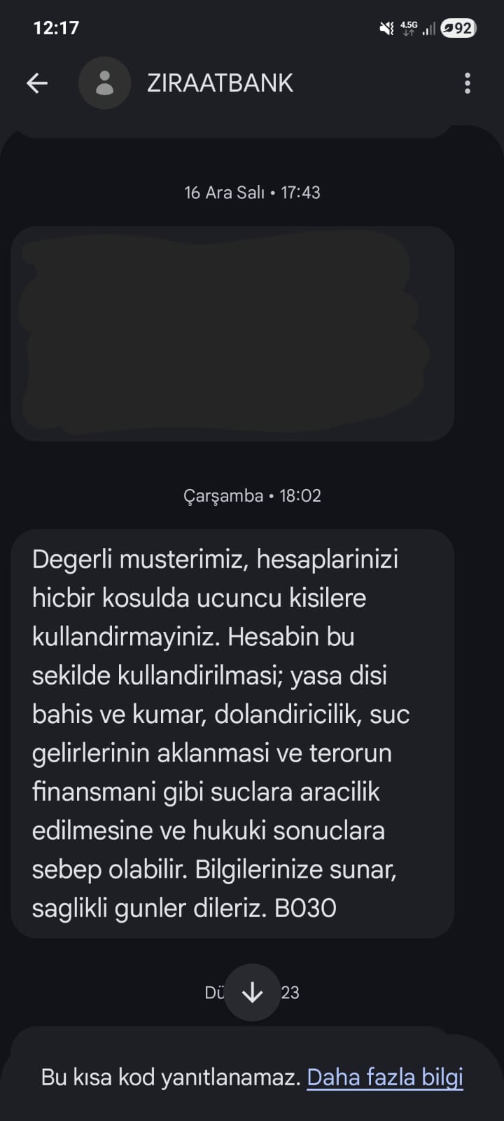 Bankalardan Korkutan Sms Musterilere Ardi Ardina Mesaj Goren Hesabina Bakti 2