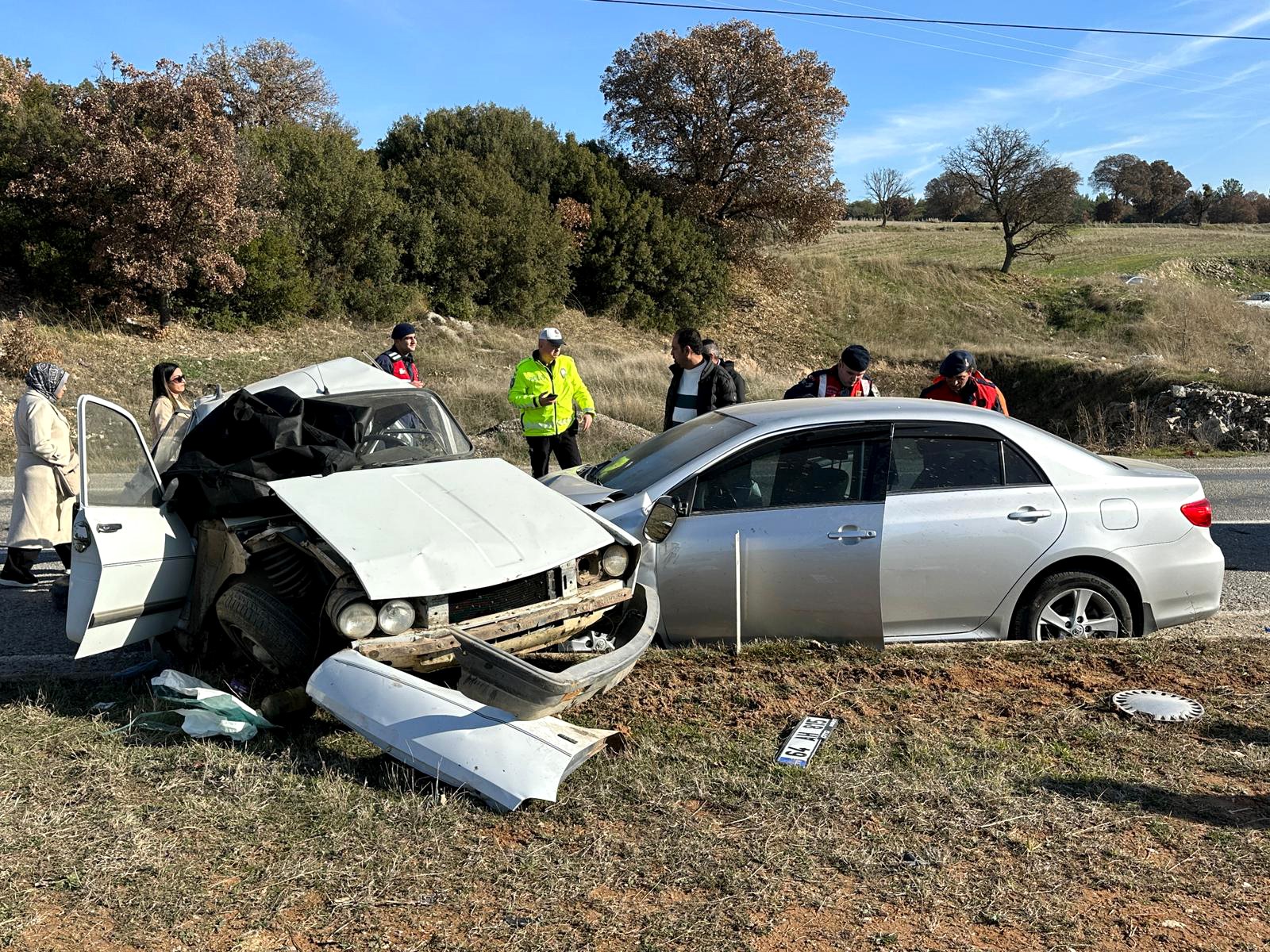 Kavşakta Korkunç Çarpışma! Yaşlı Çift Kazada Hayatını Kaybetti (5)
