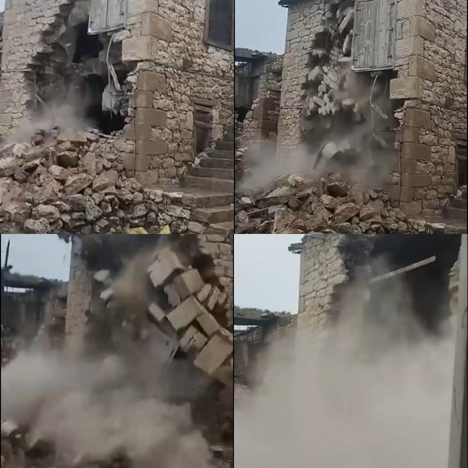 Canlı Yayında Ürküten Anlar Vefat Eden Komşunun Evi, Canlı Yayında Çöktü (2)