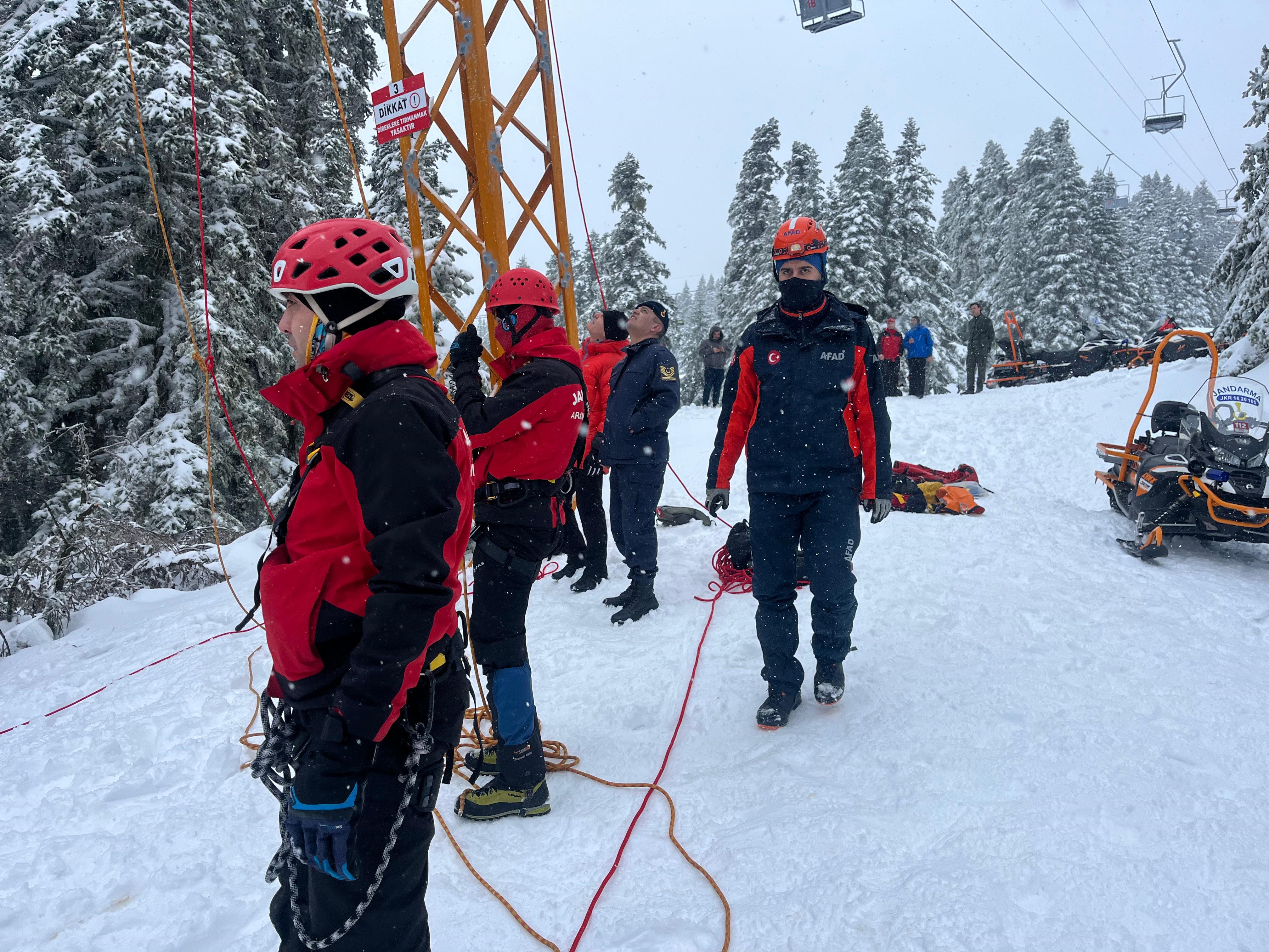 Kış Turizminin Kalbinde Kriz Tatilciler Metrelerce Yüksekte Mahsur Kaldı (4)