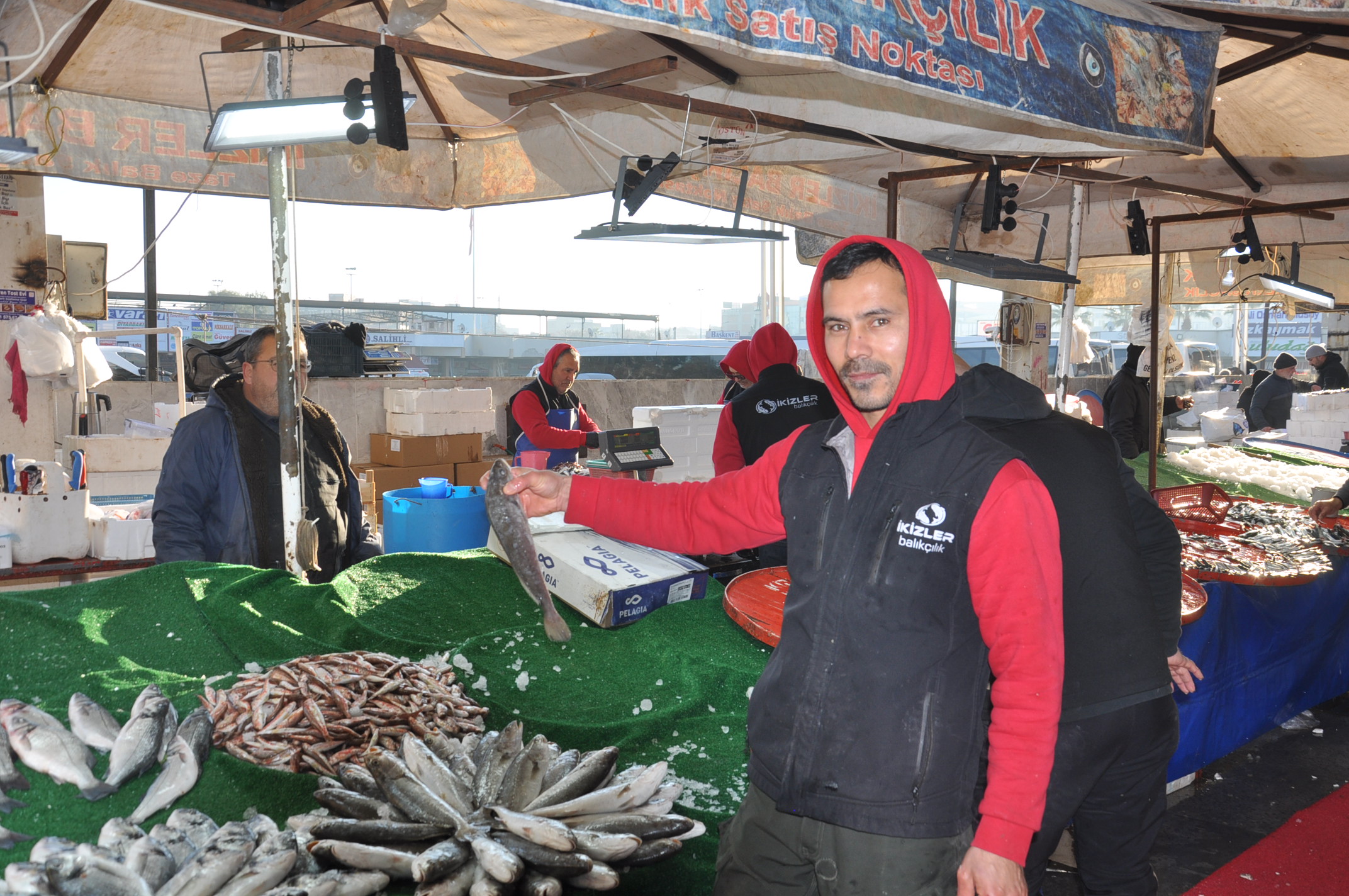 Salihli Carsamba Pazarinda Balik Fiyatlari Pazarin En Pahalisi Karides (2)