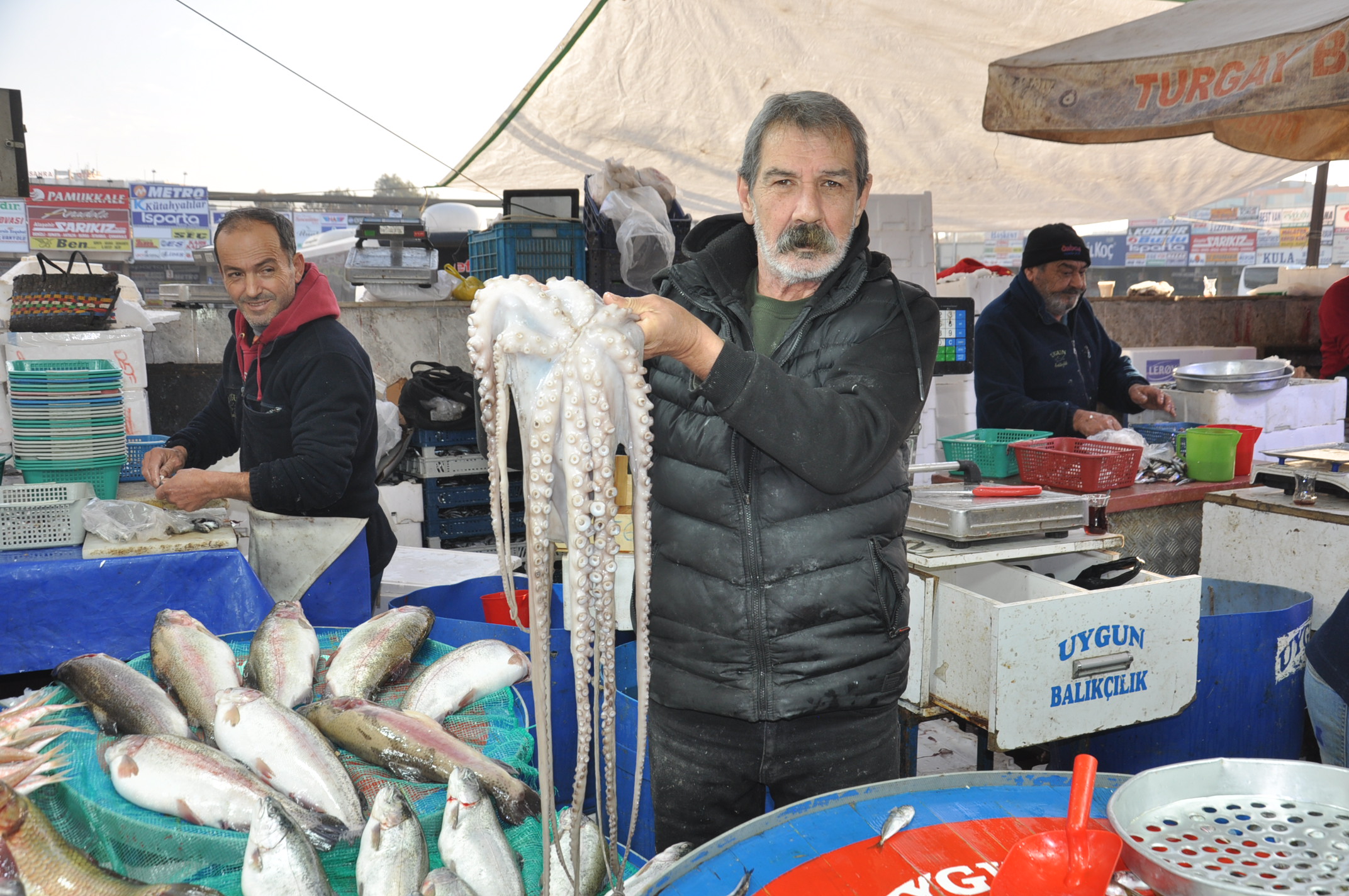 Salihli Carsamba Pazarinda Balik Fiyatlari Tezgahlarda Balik Bereketi (3)