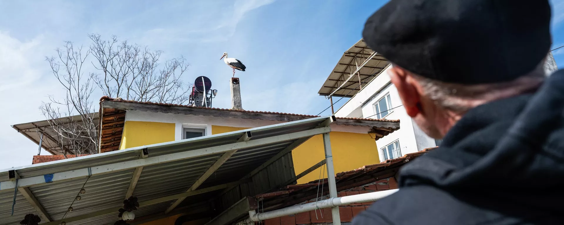 15 Yildir Ayni Dostluk Balikci Adem Yilmazin Kayigina Konan Yaren Leylek Bu Yil Da Goc (1)