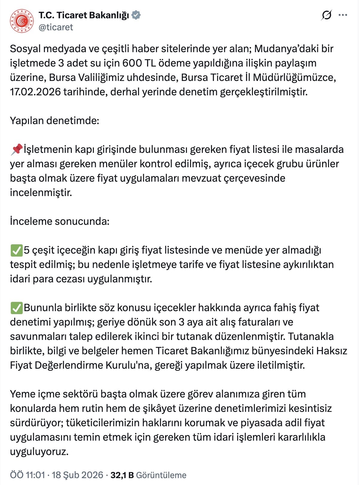 Kapıda Liste Yok, Masada Menü Eksik 600 Tl’lik Su Paylaşımı Sonrası Ceza Geldi (3)