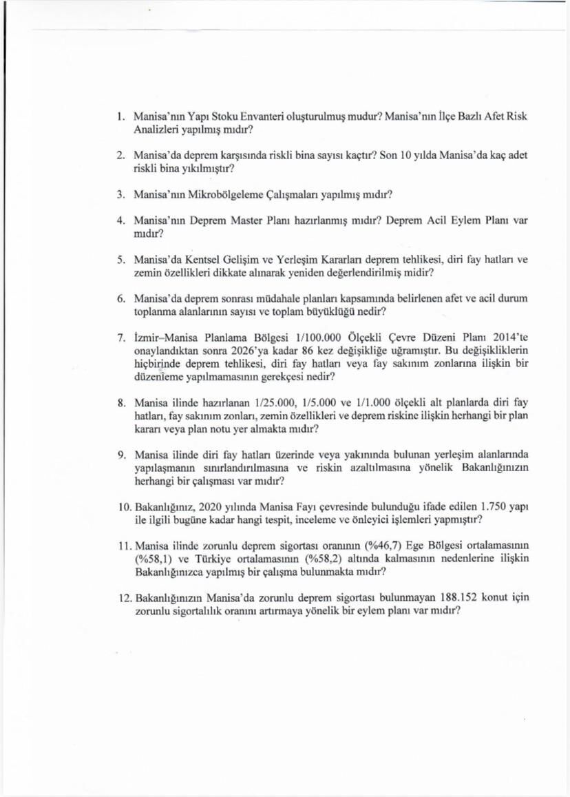 Manisadaki Deprem Riski Meclise Tasindi Gundemde Salihlide Var (2)