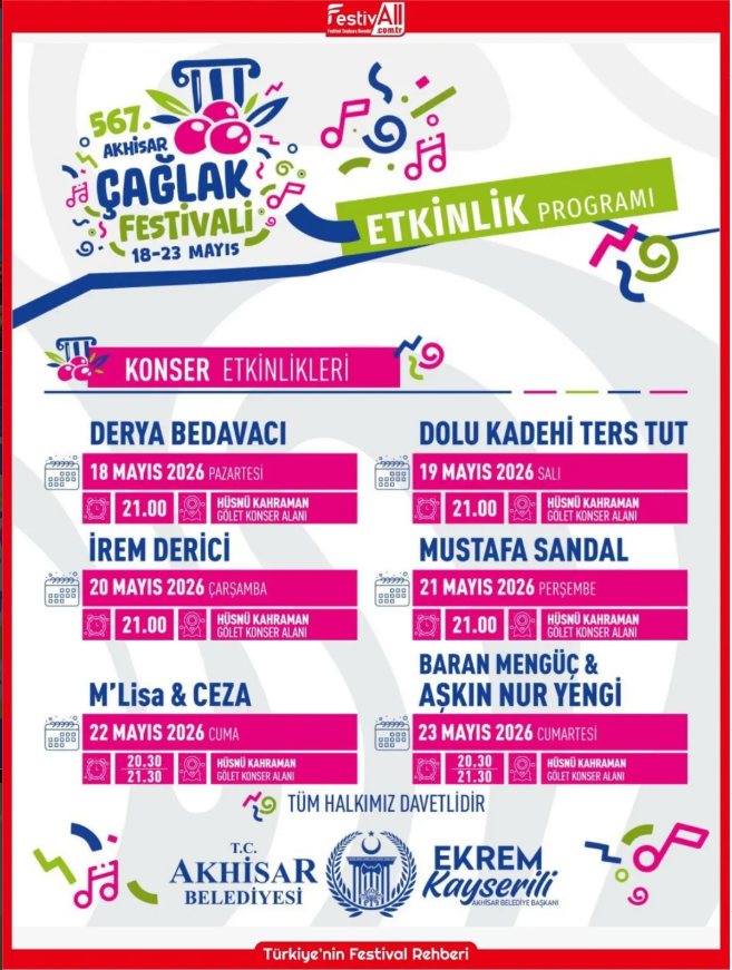 Çağlak Festivali’nde Yıldızlar Akhisar’a Geliyor! 6 Gün 6 Dev Konser-2