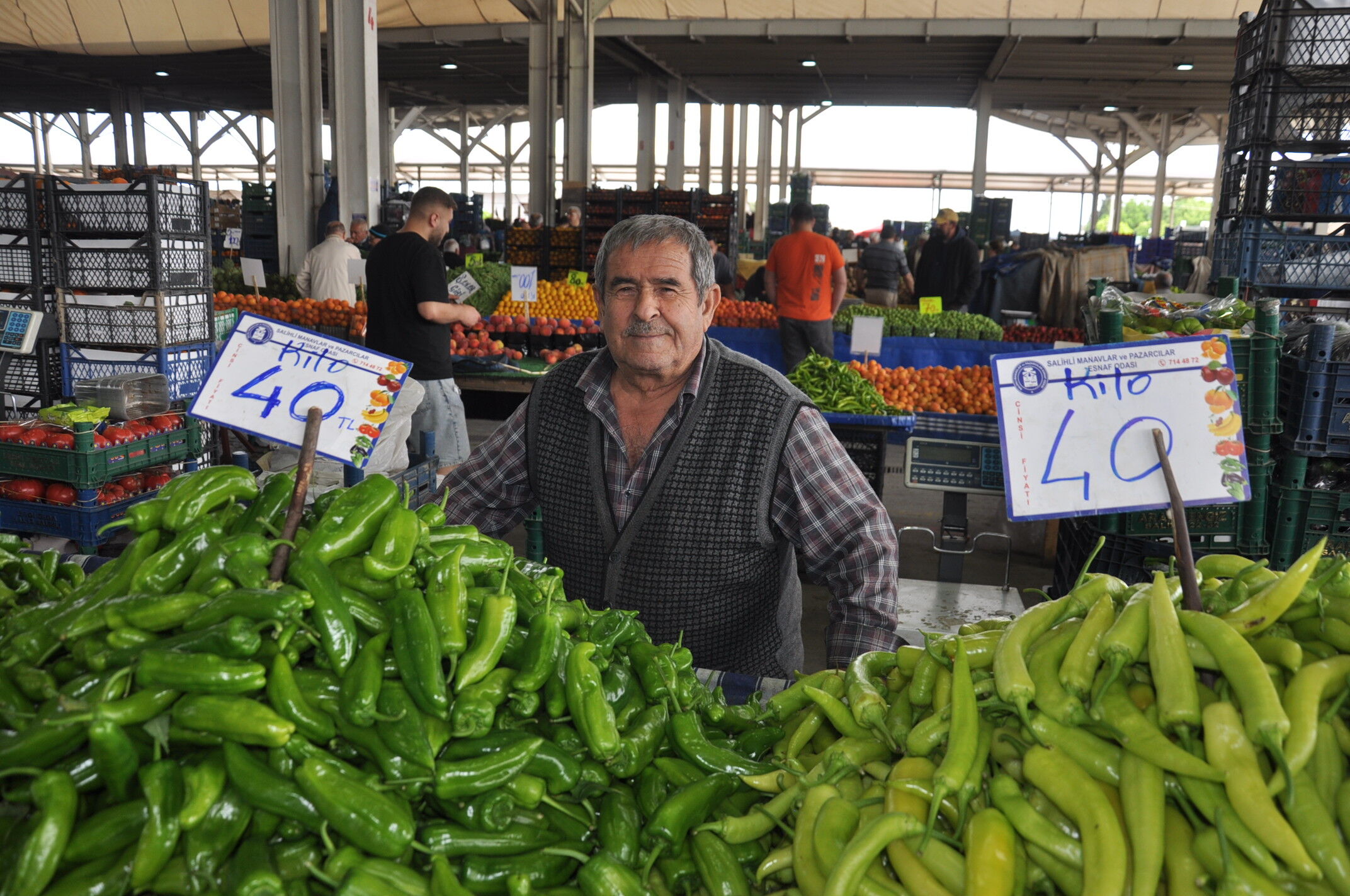 Salihlinin Carsamba Pazardaki Guncel Fiyatlar Bezelye Tezgahta (6)
