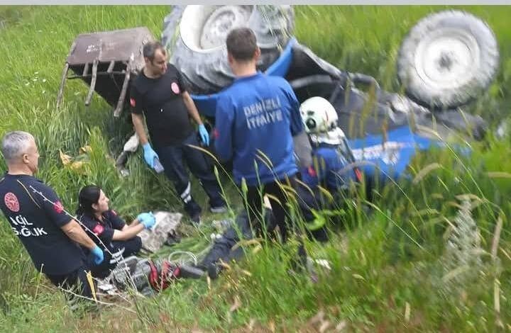 Dort Cocuk Babasiydi Emekliligin Tadini Cikaramadan Devrilen Traktorun Altinda Can Ver (2)