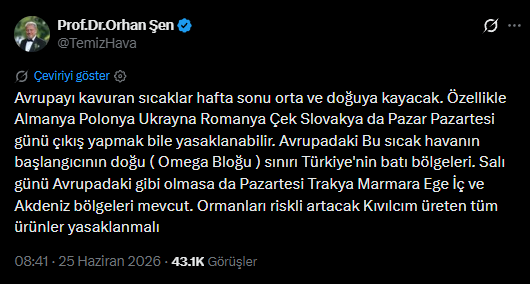 Kavurucu Sıcaklar Kapıda! Meteoroloji Uzmanından Peş Peşe Uyarılar