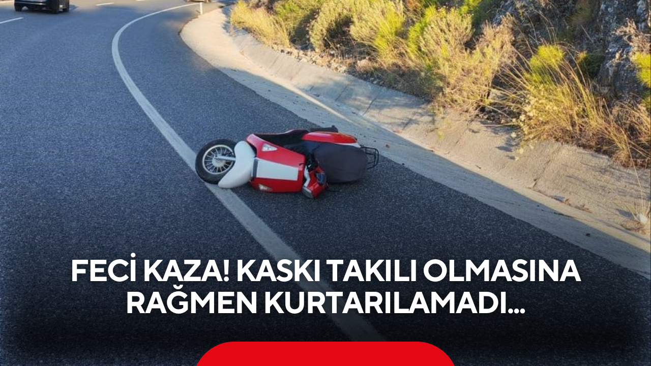 Feci kaza! Kaskı takılı olmasına rağmen kurtarılamadı...