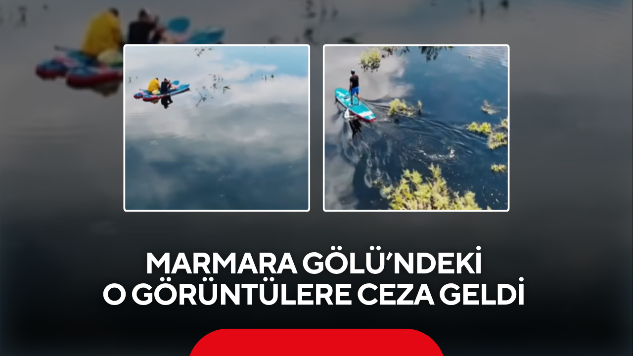 Marmara Gölü’ndeki o görüntülere ceza geldi