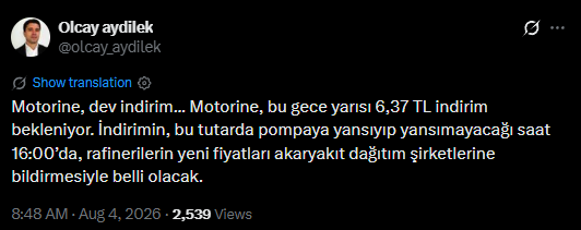 Akaryakıtta Tabelalar Değişiyor! Motorinde Rekor Indirim Kapıda
