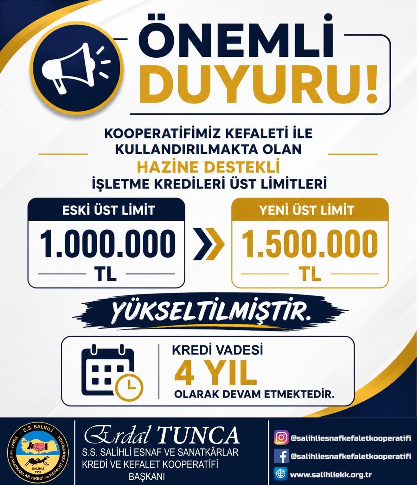 Başkan Tunca Açıkladı! Hazine Destekli Kredilerde Limitler Artırıldı (2)