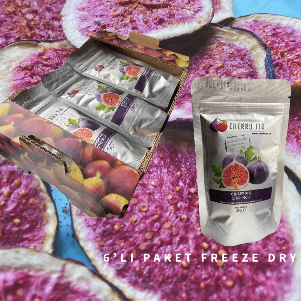 Freeze Dry Dondurularak Kurutulmus Bursa Siyahi Incir 6 Adet Bg1
