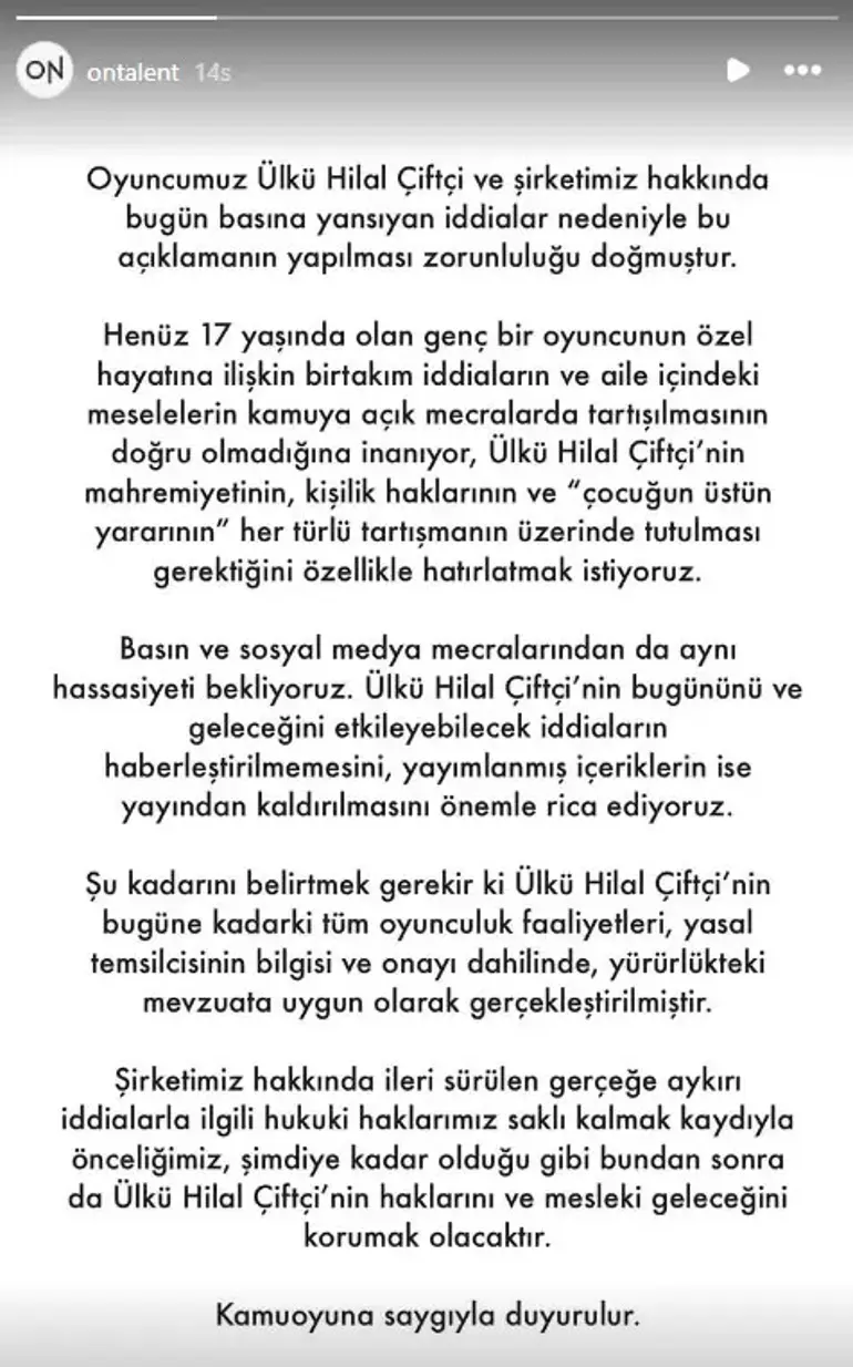 Yeraltı Dizisinde Kriz Ülkü Hilal Çiftçi'nin Babasından Hakan Çelebi Ve Ontalent Menajerlik Hakkında Suç Duyurusu (5)-1